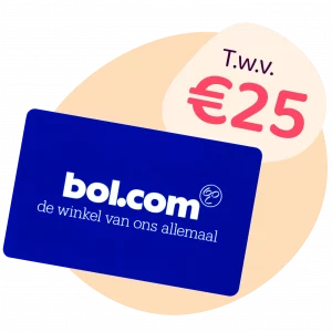 Een afbeelding van een welkomstcadeau t.w.v. €25